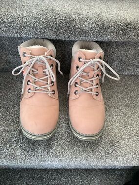 Pink Winter Ankle Boots